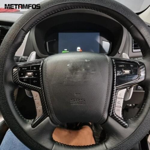 For Mitsubishi Pajero/Montero/Shogun Sport 2019-2021 Steering Wheel Cover Trim Decoration Frame Interior Accessories Car Styling