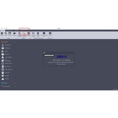 Doosan Excavator / Wheel Loader Monitoring Program DMS-5
