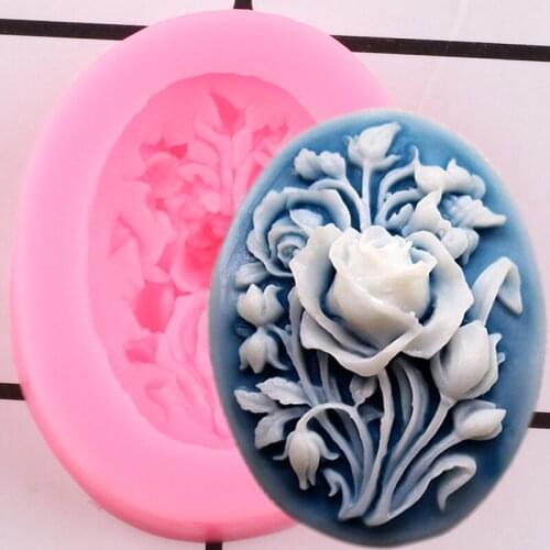 Cupcake Rose Flower Silicone Mold Cookie Baking Moulds Chocolate Fondant Cake Decorating Tools Candy Resin Clay Mould