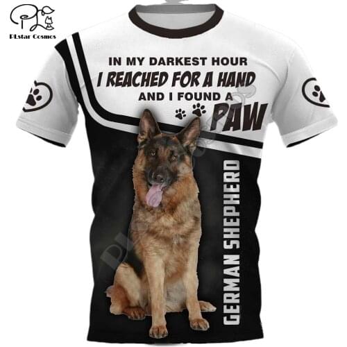 Mens women German Shephero 3d t shirt Summer Dogs Print tshirts black tees casual short sleeve tops quick dry harajuku tee