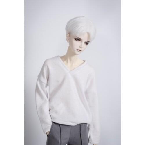 BJD Doll Long Sleeve T-Shirt Sweatshirt universal inner match solid color V-neck sweater T-Shirt multi-color 1/4&1/3& tertiary d