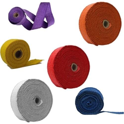 Motorcycle Decoration Wearproof Insulation Heat Wrap Tape Belt for Exhaust Pipe Heat Proof Fiber Belt