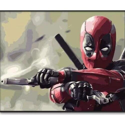 Painting By Number 60x75cm Mask Martial Arts Man Figure DIY Wall Art Gift DIY Pictures By Numbers Canvas Kits Home Decoration