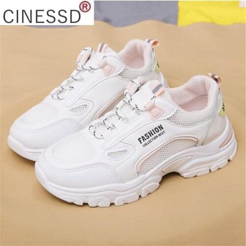 Womens Sneakers Fashion Spring Outdoor Comfortable Platform Casual Womens Vulcanize Shoes Breathable Mesh Lace-up Women Shoes