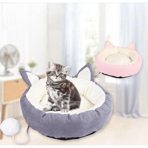 40%HOTPlush Pet Dog Cat Nest Soft Winter Puppy Kitten Warm Round House Bed Supplies