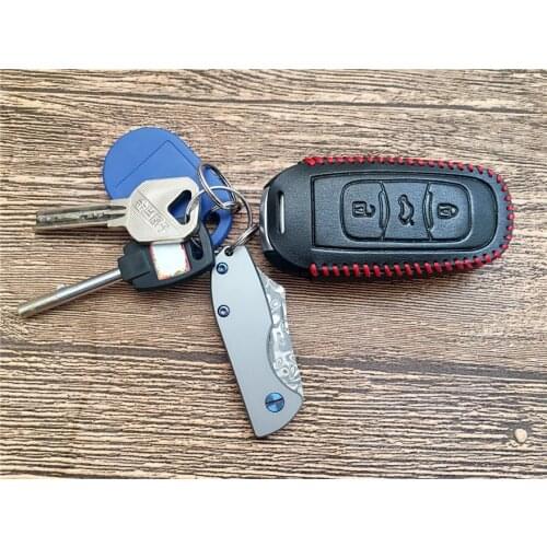 MIKER mini Damascus knives Damascus steel folding knife camping Tactical survival knives Titanium handle key keychain EDC tools