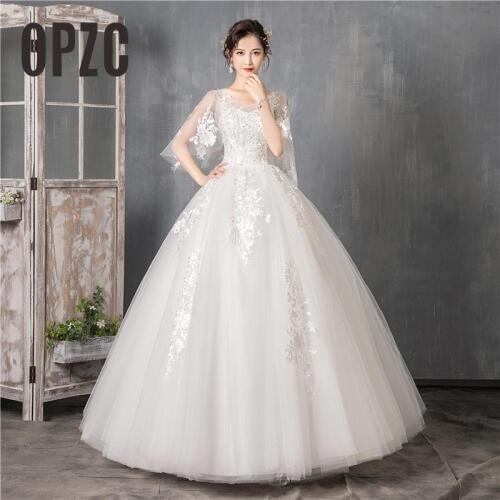 Cheap Pregnant Wedding Dress 2020 Elegant Sweetheart Cap Sleeve Lace Embroidery Ball Gowns Princess Wedding Robe De Mariee 7