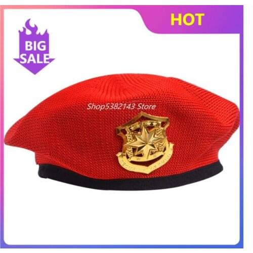 2020 New Knitted Captain Cap for Women Party Cosplay Berets Female Crochet Military Hats Star Flat Cap Casquette Navy Cap