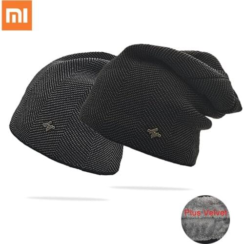Xiaomi Mijia Beanies Men Winter Hat Women Knitted Hats Men Cap Winter Beanie Hat Velvet Thicken Hats Outdoor Cycling Skiing Cap