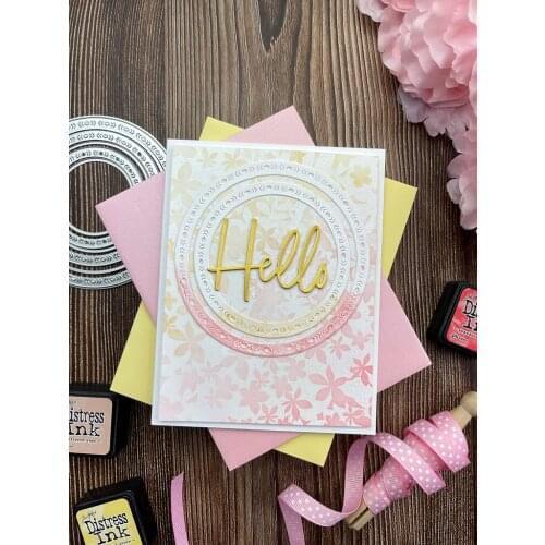 New 6Pcs Folk Edge Circle metal Cutting Dies Stencils DIY Scrapbooking Paper/photo Cards Embossing Dies