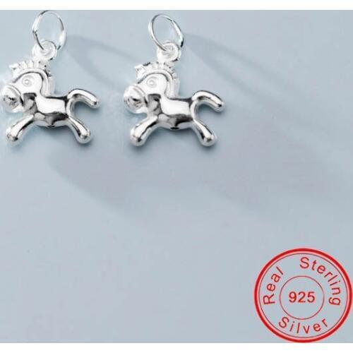 UQBing Silver Color Small Horse Animal Charms Fit Charm Bracelet Jewelry Findings