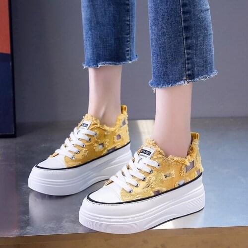 Sneakers Women Shoes Fashion Ladies Vulcanized Shoes 2021 Casual Height Increasing Sport Platform Sneakers Women Basket Femme