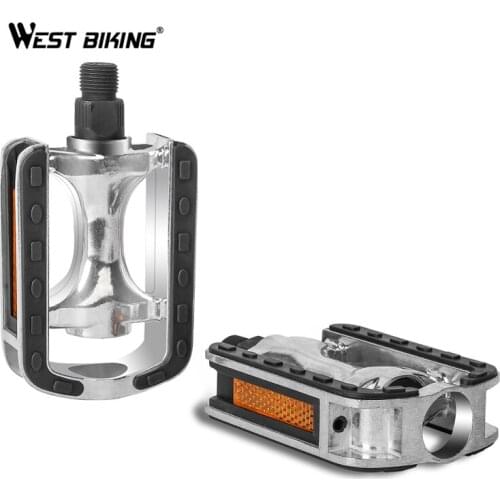 WEST BIKING Ultralight Bike Pedals Anti-slip Aluminum Alloy Cycling Pedals 11mm Thread Diameter Mountain Road Bicycle Pedal