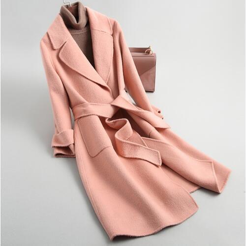 Wool Real Coat Female Alpaca Jacket Winter Jacket Women Double Side Woolen Coats and Jackets Women Korean Long Jacket MY en s s