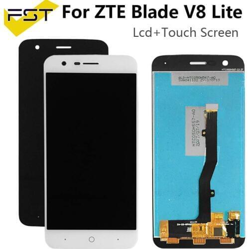 Black/White For ZTE V8 Lite LCD Display+Touch Screen Assembly Replacement Parts Cell Phone Accessories+Tools+Adhesive