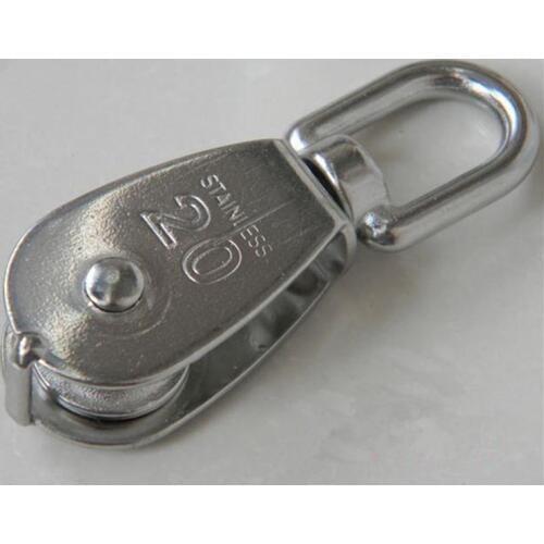 1-45pcs, M15 35KG--M100 15000KG Pulley single sheave 304 stainless steel wire rope block chain traction wheel lifting rigging