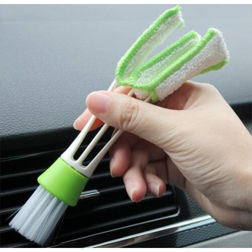 1pcs Long Durable 2 In 1 Double Slider Car Air-conditioner Outlet Cleaning Tool Outlet Window Cleaning Multi-purpose Brush 2021