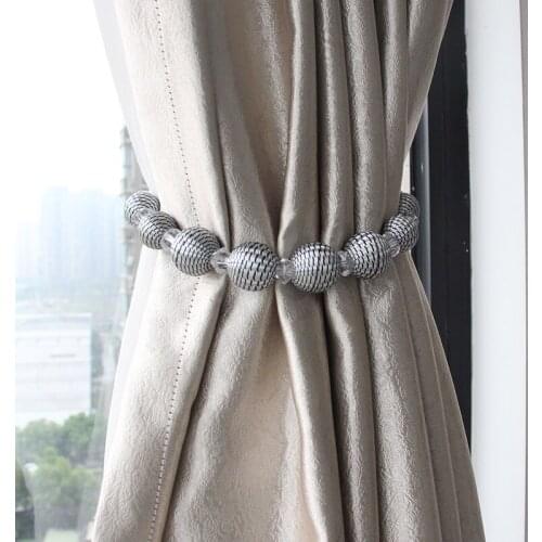 1Pc Pearl Curtain Tieback Home Decorative Accessory Multicolour Bead Curtains Holdback Buckle Rope Tie Back Curtain Holder Strap