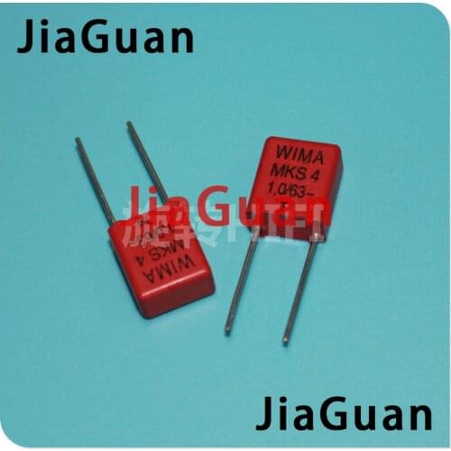 10PCS RED WIMA MKS4 1UF 63V PCM7.5 original new MKS-4 105/63V P7.5mm audio 105 hot sale 1000NF 1.0uf/63V