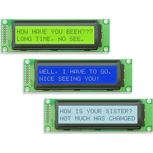 16PIN LCD 2002 Screen SPLC780C Controller 5V Yellow Green Backlight Parallel Interface