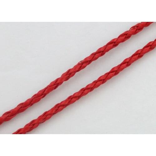 20 Meters of red artifical leather cord 3mm #22954