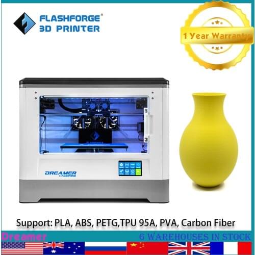 Flashforge Dreamer 3d Printer Dual Extruder Auto Circulating Fans Wifi Connection Heating Bed Easy to Use Impresora 3d