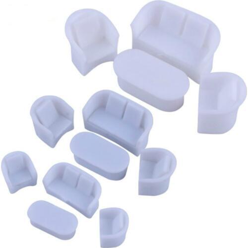 5sets/lot 1/75 1/100 1/150 Architecture Plastic Scale Ho N Z White Model Sofa For Building Model Kits Toy