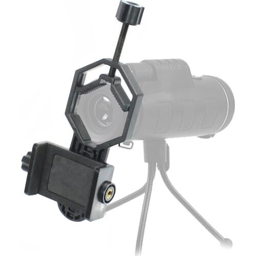 Cell Phone Adapter with Clamp Mount Monocular Microscope Accessories Adapt Telescope Mobile Phone Clip Accessory Bracket