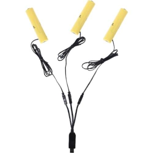 110cm 1 to 3 AAA Battery Eliminate USB Powered for Toothbrush Toy Flashlight Clock Walkie-Talkie Christmas Strip Light Retailsal