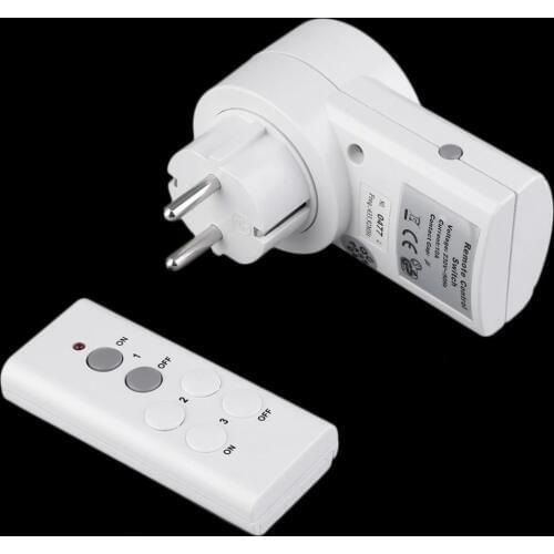 Wireless Remote Control Home House Power Outlet Light Switch Socket 1 Remote EU Connector Plug BH9938-1 DC 12V