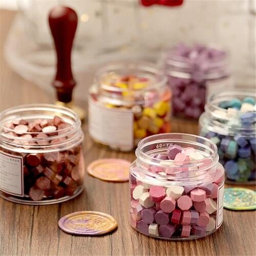 170pcs/box Vintage Octagon Sealing Wax Stamp Beads for Wedding Invitation Cards Gifts Envelopes Sealing Wax Handmade Art Craft