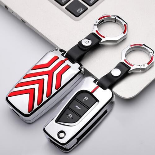 Zinc Alloy Car Remote Key Cover Case for Toyota Auris Corolla Avensis Verso Yaris Aygo Scion TC IM 2015 2016 Key Holder