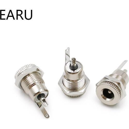 DC099 5.5 mm x 2.1mm DC Power Jack Socket Female Panel Mount Connector metal 5.5*2.1 5.5*2.5
