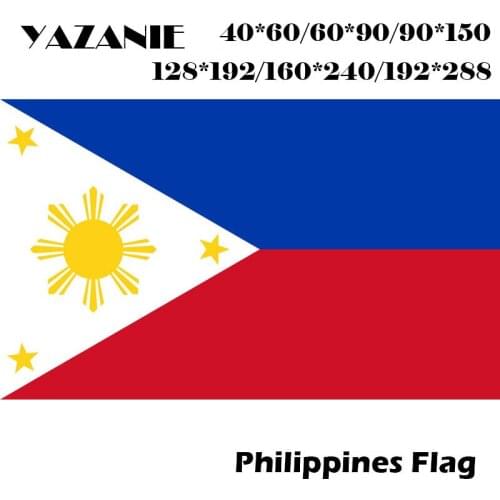 YAZANIE 60*90cm/90*150cm/120*180cm/160*240cm Philippines Filipino Country Flag Custom Flag Banners Beach House Football Flag