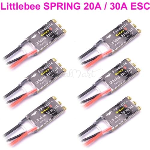 FVT LITTLEBEE BLheli-s BLHeli_S SPRING 20A 2-4S / 30A ESC 2-6S Supports Mulitshot DSHOT Oneshot42 OneShot125 for QAV-X 214 X220S