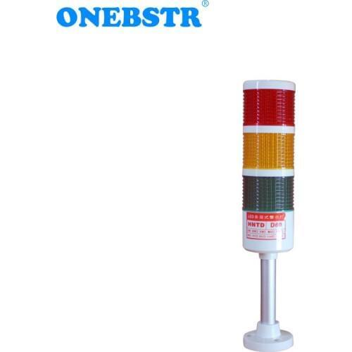 HNTD 24V LED Warning Signal Light Semaphores Indicator Lamp TD60 Rod Type Often Bright 3 Color CNC Machine Tools Free Shipping