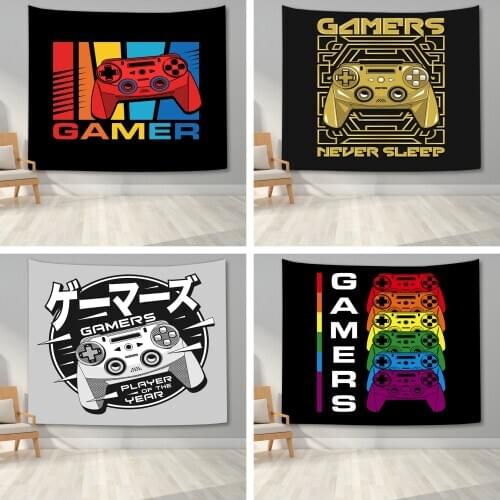 Game Wall Tapestry Gamepad Play Tapestries Bedroom Wall Art Hanging Blanket for Teen Boy Room Home College Dorm Decor