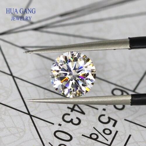 Moissanite 3 Carat D Color Round Brilliant 9mm Loose Moissanite Stone VVS1 Excellent Cut Grade Test Positive Lab Diamond