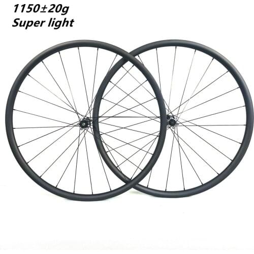 700c Road Carbon Fiber Bike Wheelsets Disc Brake Super Light Tubeless 24mm Width 23mm Depth UD 24H Superior Bicycle Wheels