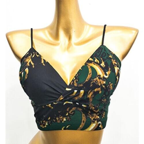 Short Design Sexy Bare Back V Neck Latin Dance Tops Latin Dancing Cloth For Practise Tango Chacha Dancing Performamnce W534