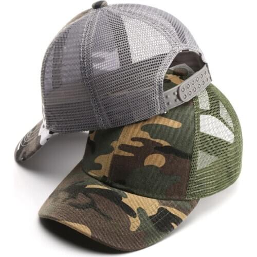 Summer 3-10 Years Old Parent Child All Match Camouflage Mesh Baseball Caps Baby Outdoor Casual Sunscreen Breathable Sunshade T30