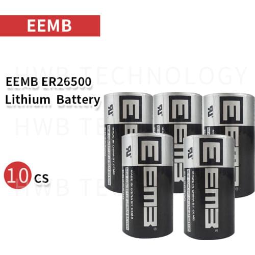10Pcs/LOT EEMB ER26500 3.6V 9000mAh C type PLC control lithium battery Brand New + Free Shipping