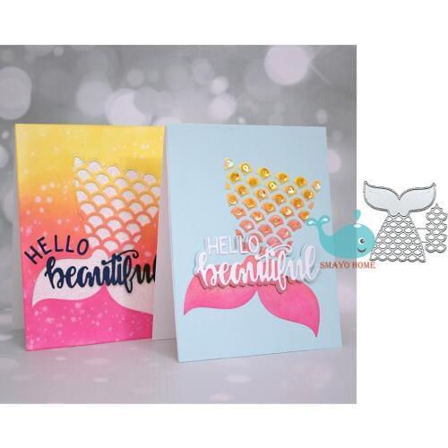 Fish Tail Metal Cutting Dies for Scrapbooking Album Paper DIY Card Decoration Embossing New Dies Cut 2019