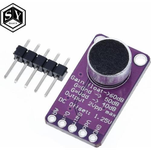 MAX9814 Microphone AGC Amplifier Board Module Auto Gain Control for Arduino Programmable Attack and Release Ratio Low THD
