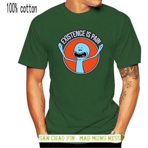 Men T shirt T Shirt Mr Meeseeks Existence Is Pain T Shirt s funny t-shirt novelty tshirt women