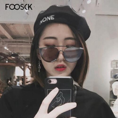 FOOSCK Women/Men Brand Designer Glasses Lady Square Sun Glasses Street Eyewear UV400