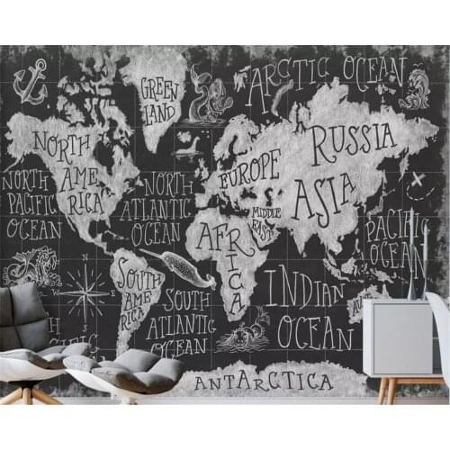 Beibehang wallpaper for walls in rollsCustomized oil painting map Mediterranean wood grain wall mural wallpapers for living room