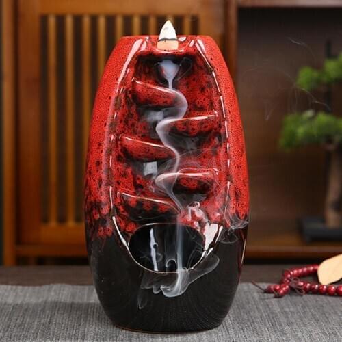 Waterfall Smoke Backflow Incense Burner Holder Handicraft Censer Home Decor Incense Burner Holder Handicraft Censer Home Decor
