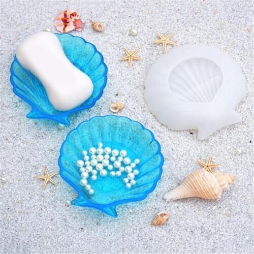DIY Crystal Epoxy Resin Silicone Mold Ocean Wind Shell Dish Plate Mold Handcraft Mould