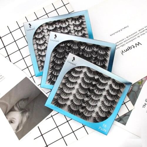 SHIDISHANGPIN 3/10/16 pairs Multipack False Eyelashes Natural Dramatic Volume Mink Eyelashes Makeup Eyelash Extension 3D Lashes
